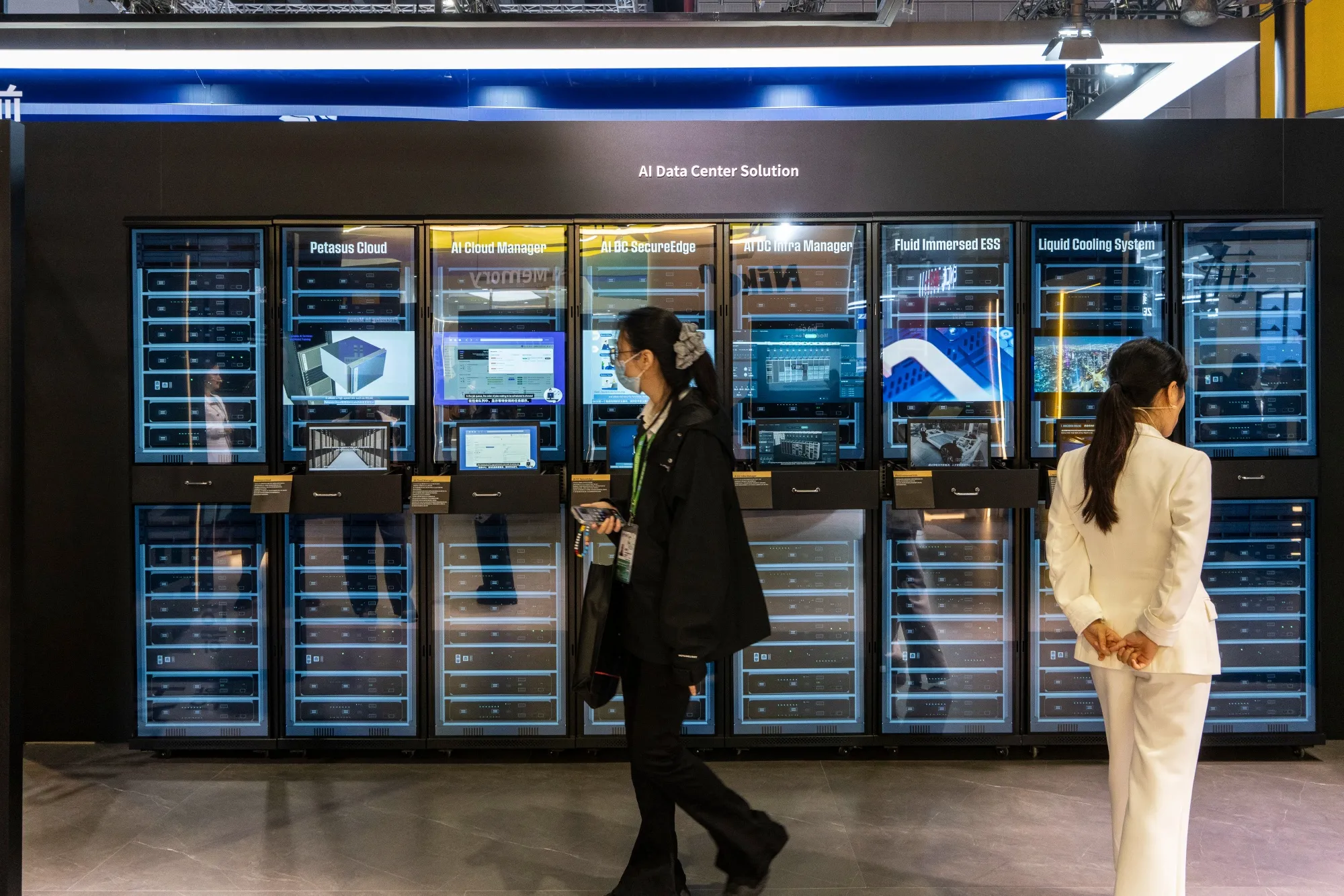 A mock-up of an AI data center on display at the China International Import Expo last year.
