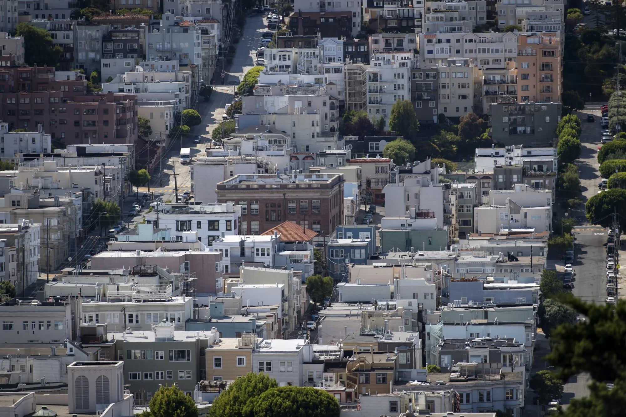Residential buildings are seen in San Francisco, California.