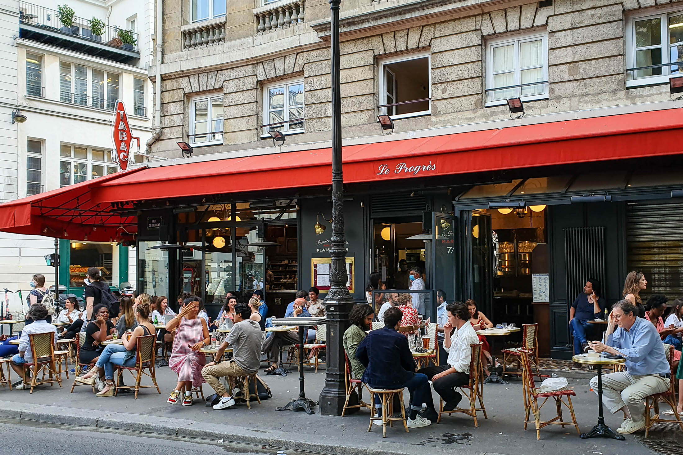 Le Progrès cafe in the Marais quarter.