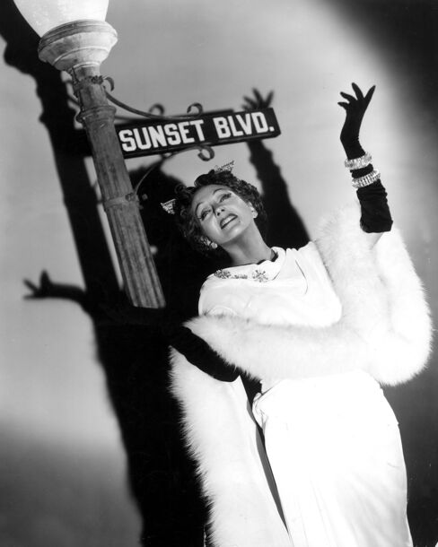 Gloria Swanson (1899-1983) in a promotional portrait for Sunset Boulevard.