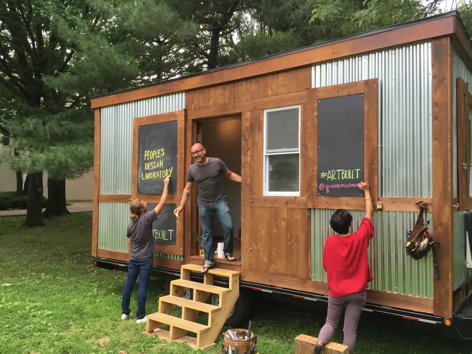 The ArtBuilt Mobile Studio near the Queens Museum.