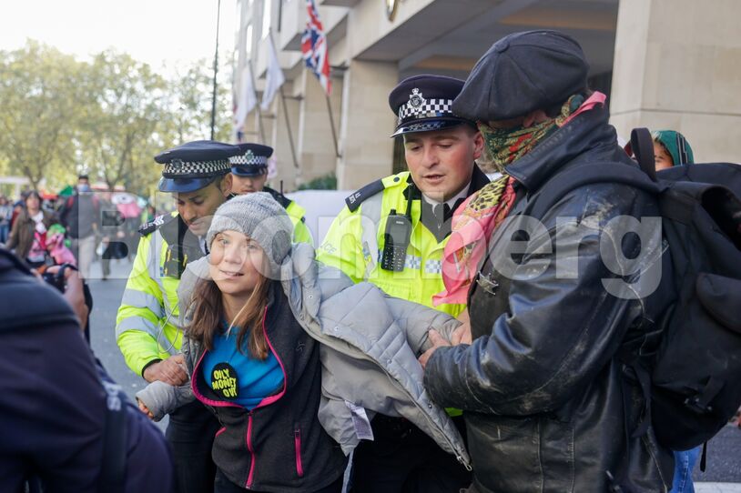 Swedish Climate Activist Greta Thunberg Protests Energy Intelligence Forum