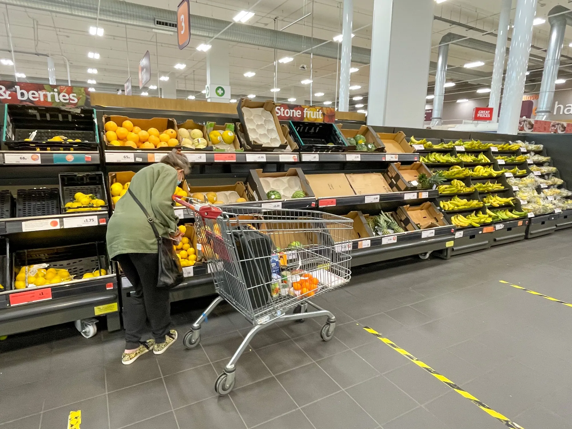 Supermarkets Amid U.K. Shortage Fears 