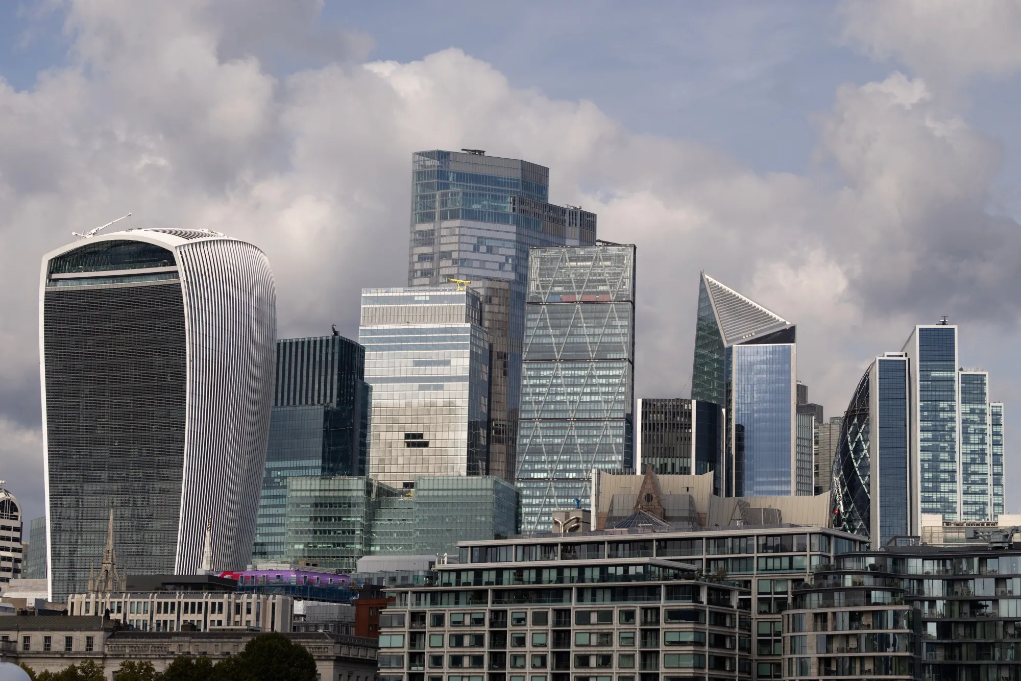 City Of London Square Mile Financial District As UK Chancellor Of The Exchequer Rachel Reeves Gives Conference Speech