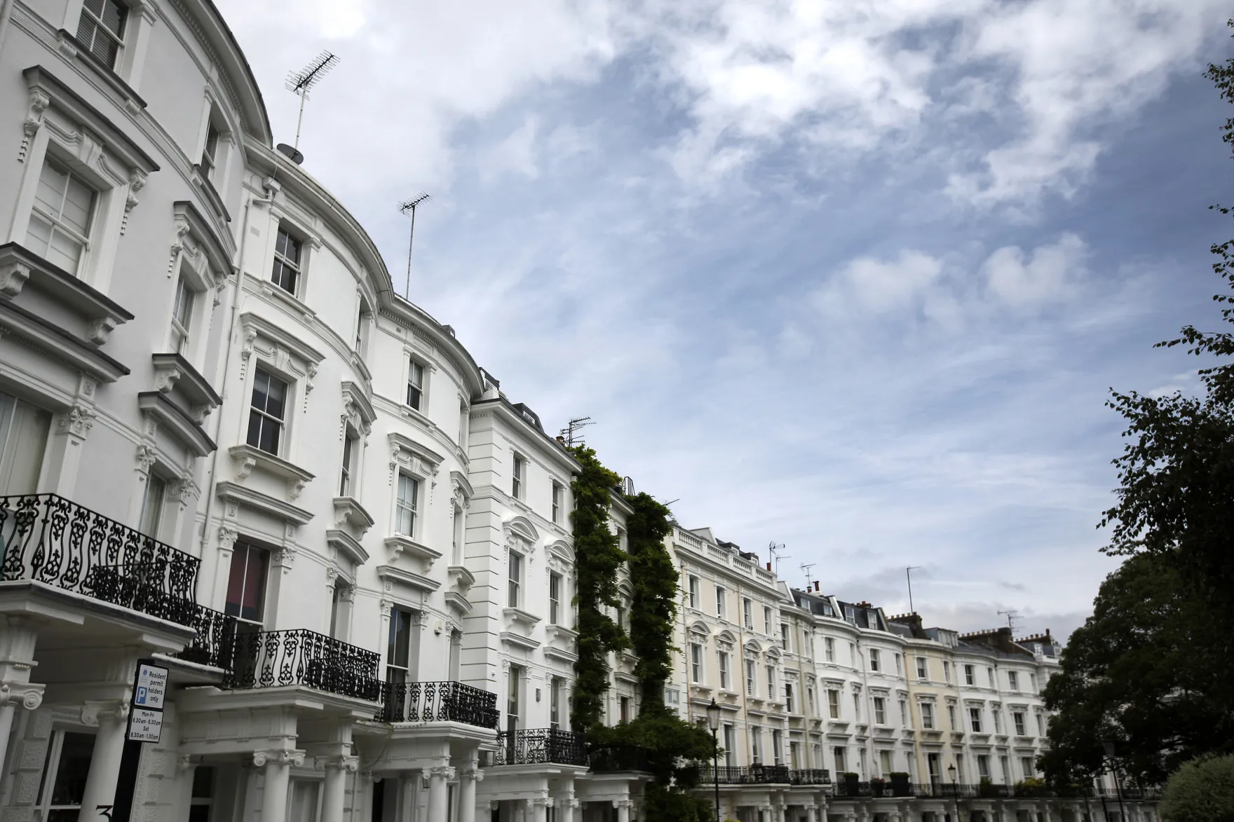 Rows of luxury residential properties in&nbsp;London.