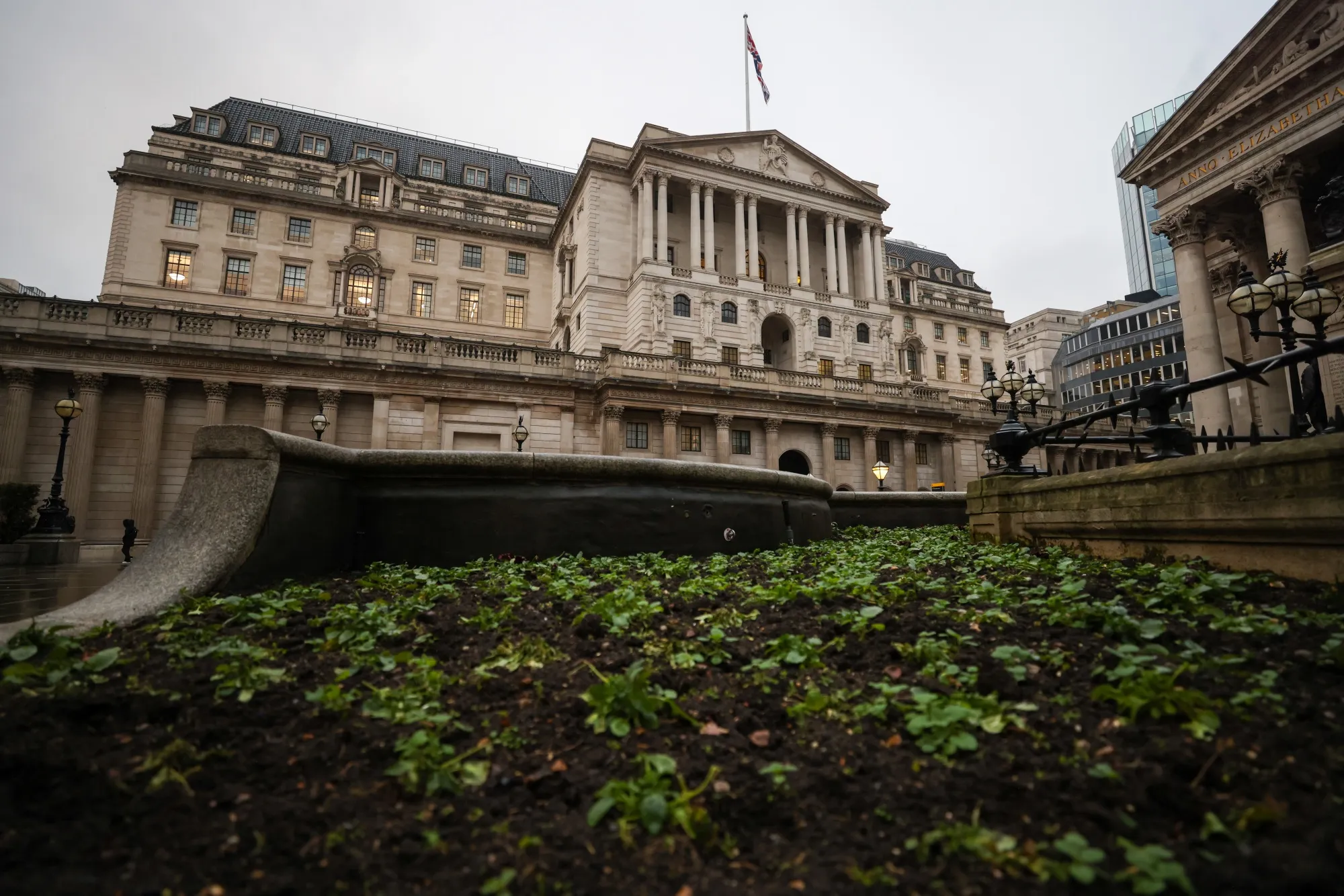 The Bank of England in the City of London.