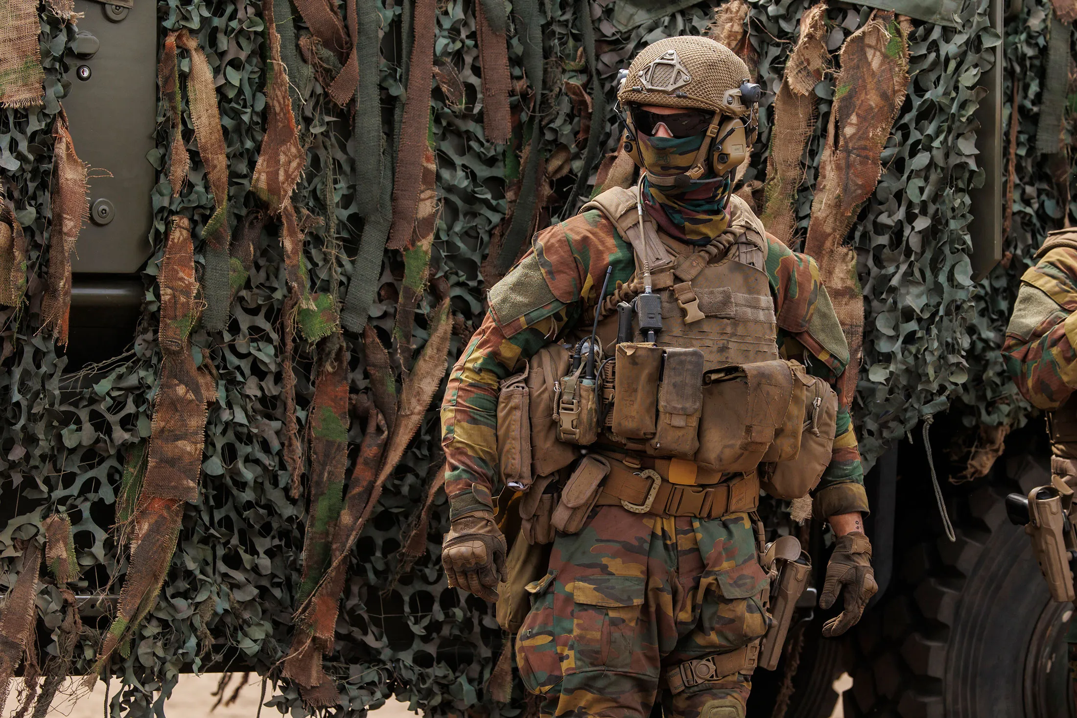 A Belgian soldier during NATO exercises in Germany.