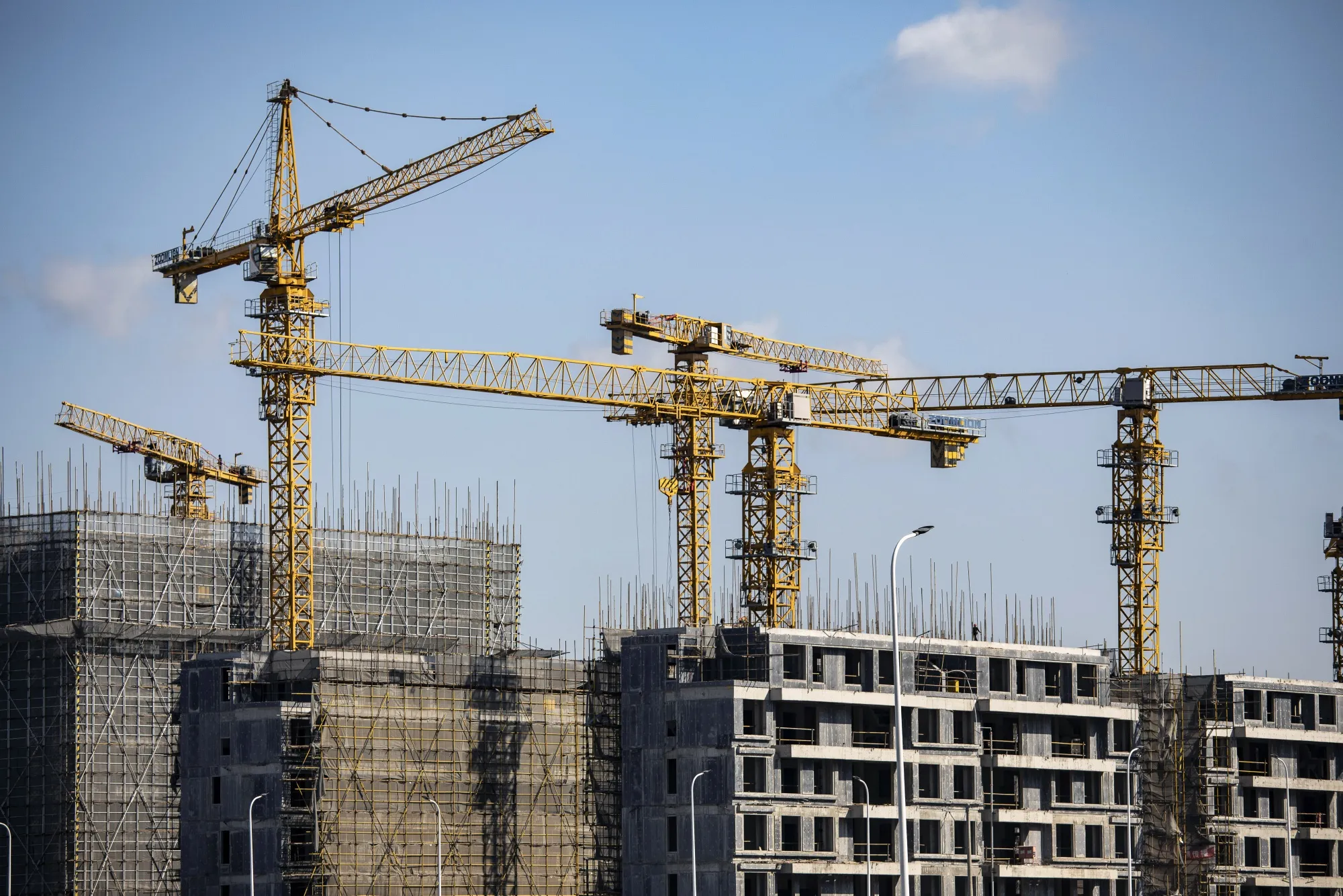 Residential buildings under construction at a&nbsp;&nbsp;Sunac China residential project in Shanghai, China in November 2022.&nbsp;