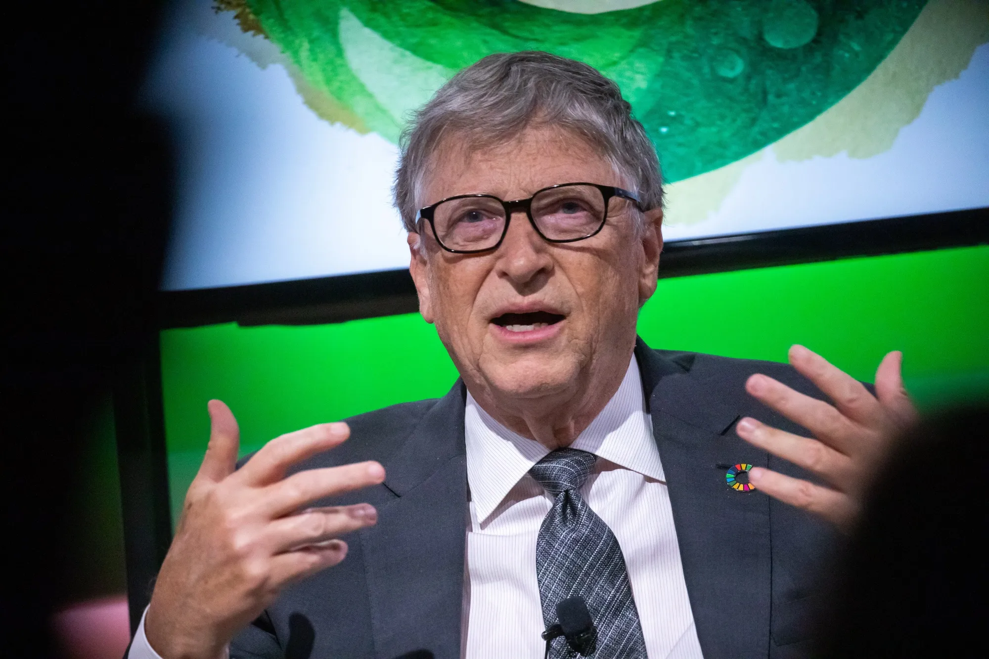 Bill Gates, co-chairman of the Bill and Melinda Gates Foundation, speaks during the Earthshot Prize Innovation Summit in New York&nbsp;on Wednesday, Sept. 21, 2022.