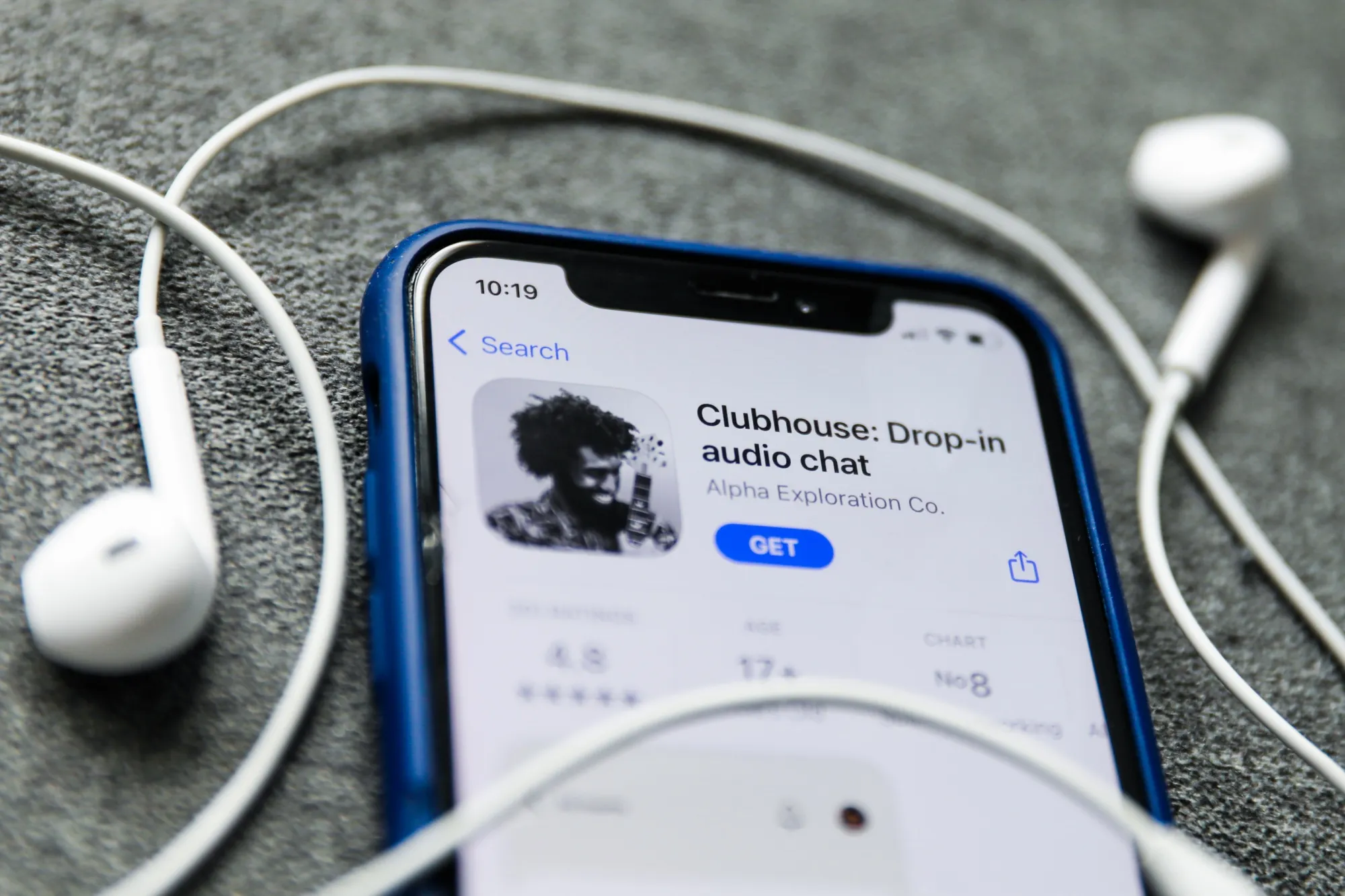 The Clubhouse app.