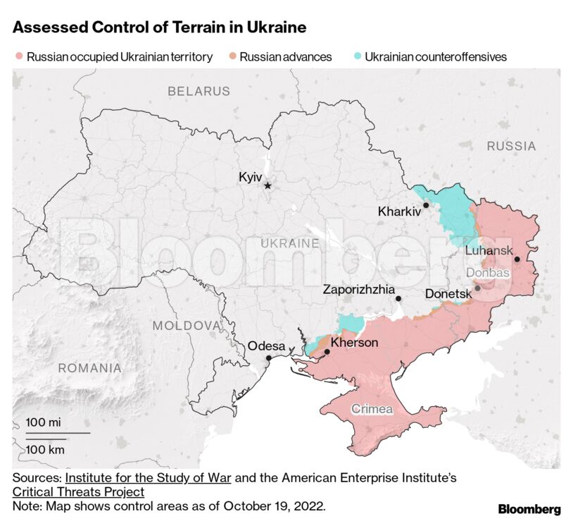 Assessed Control of Terrain in Ukraine |