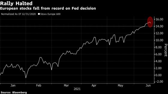 European Stocks Pause Winning Streak as Miners Slump After Fed