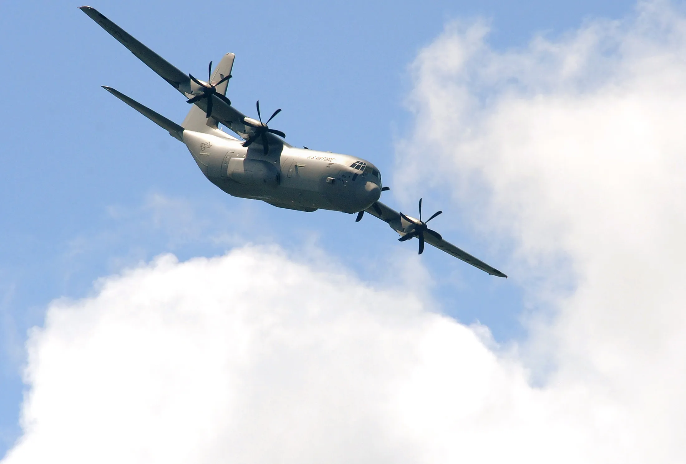 A Lockheed Martin C-130J Hercules in Le Bourget, France, on June 16, 2009.
