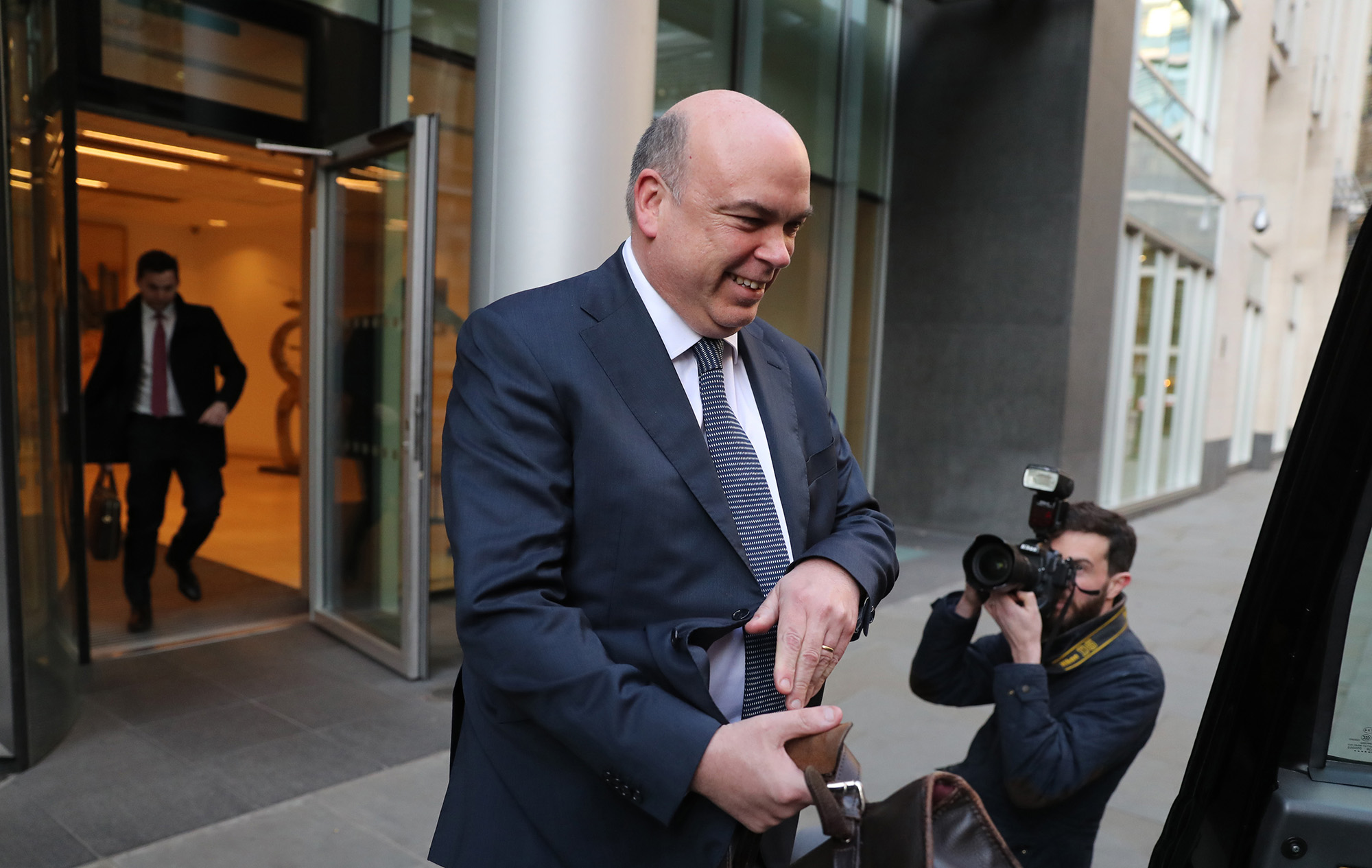 Mike Lynch departs a court hearing in London on March 25, 2019.