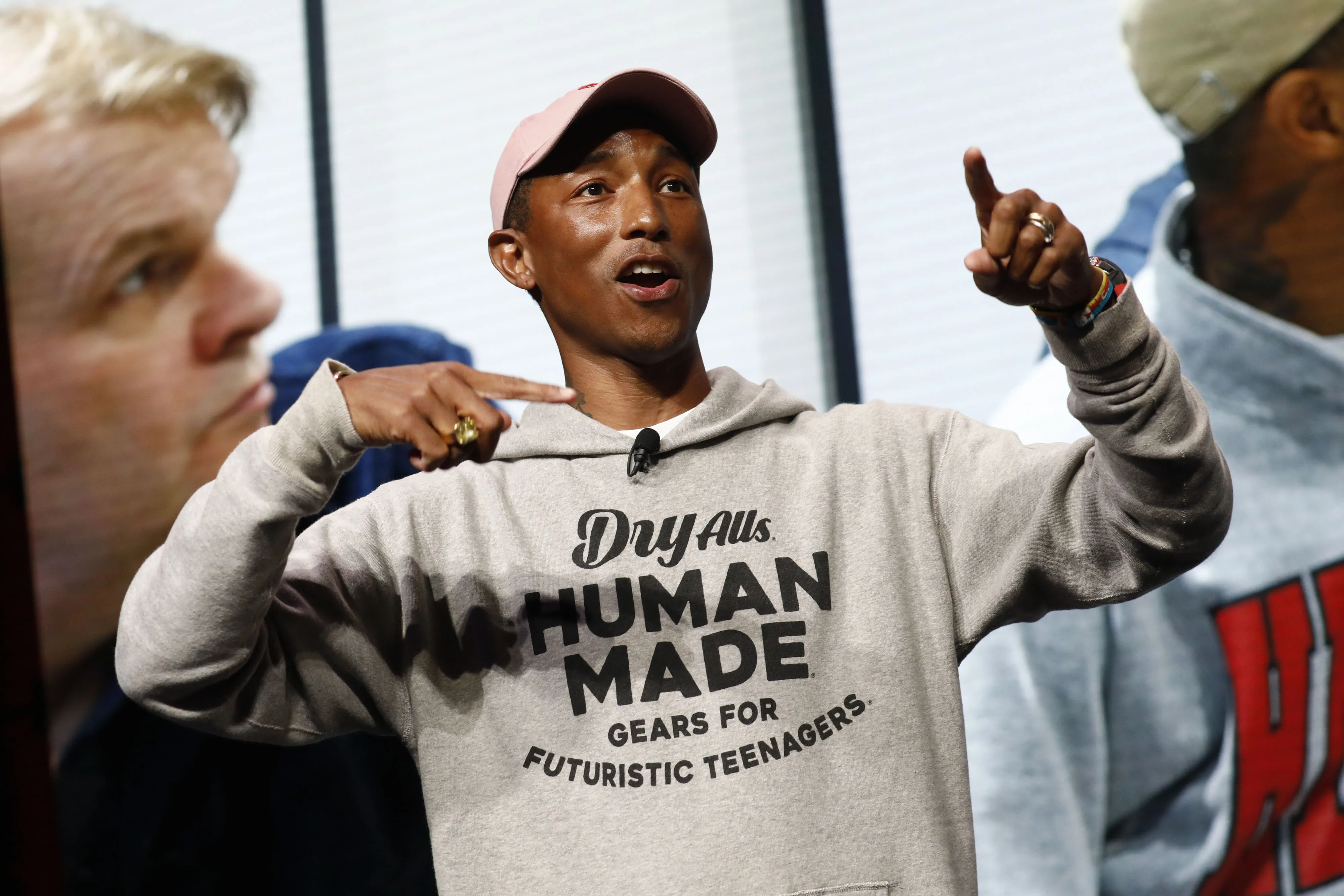 Pharrell Williams speaks at CES in Las Vegas on Jan. 7, 2019.