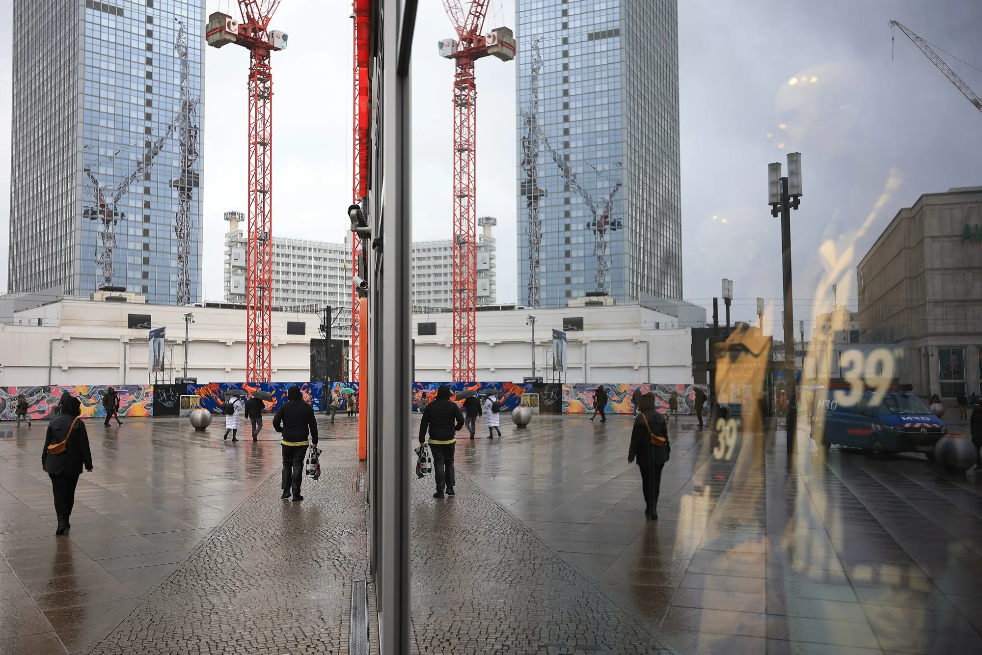 Shoppers at the Alexanderplatz in Berlin.