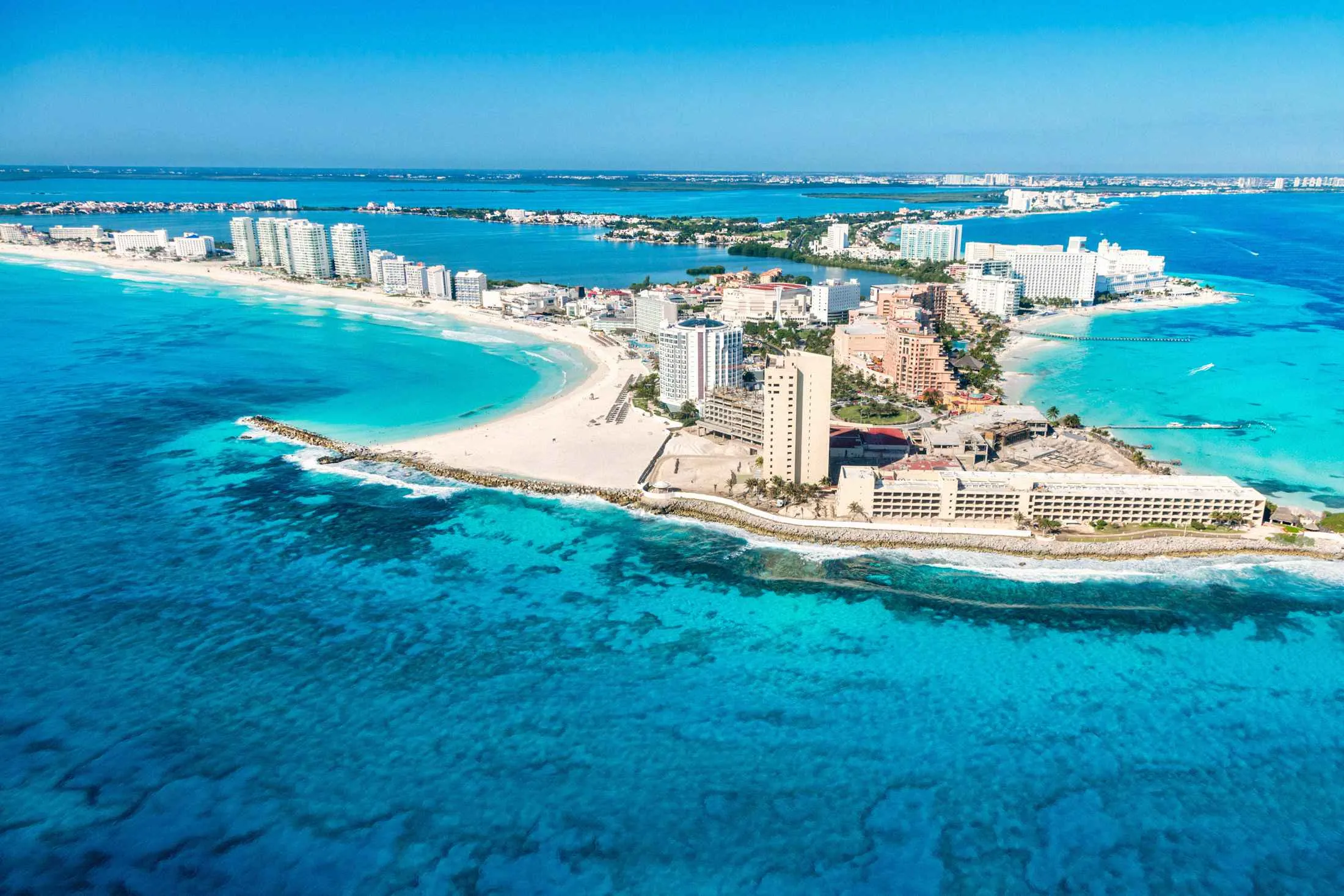 The Mesoamerican Reef helps lessen the impact of storms hitting beaches in Cancún.
