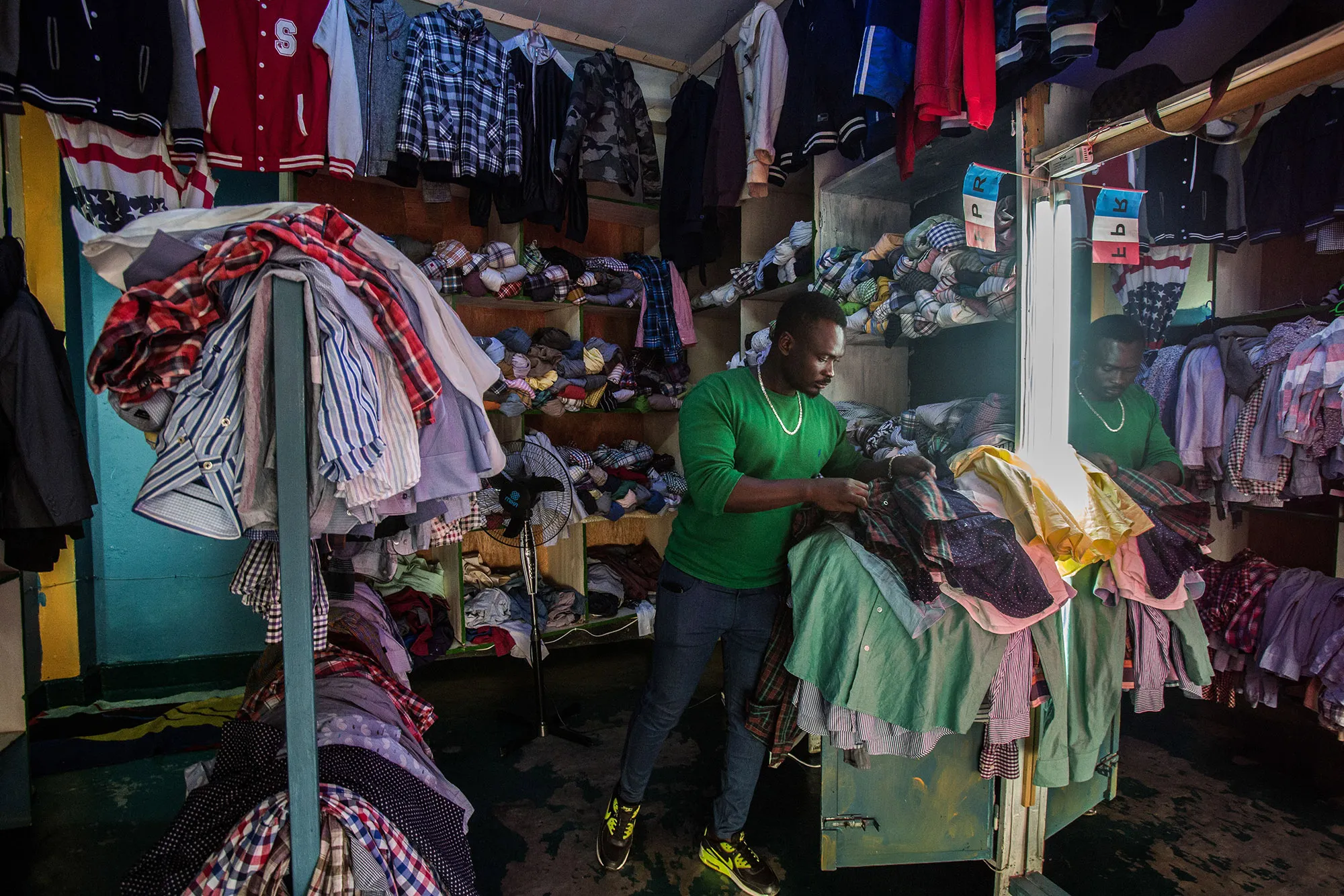 A worker at his shop in Kigali, Rwanda.