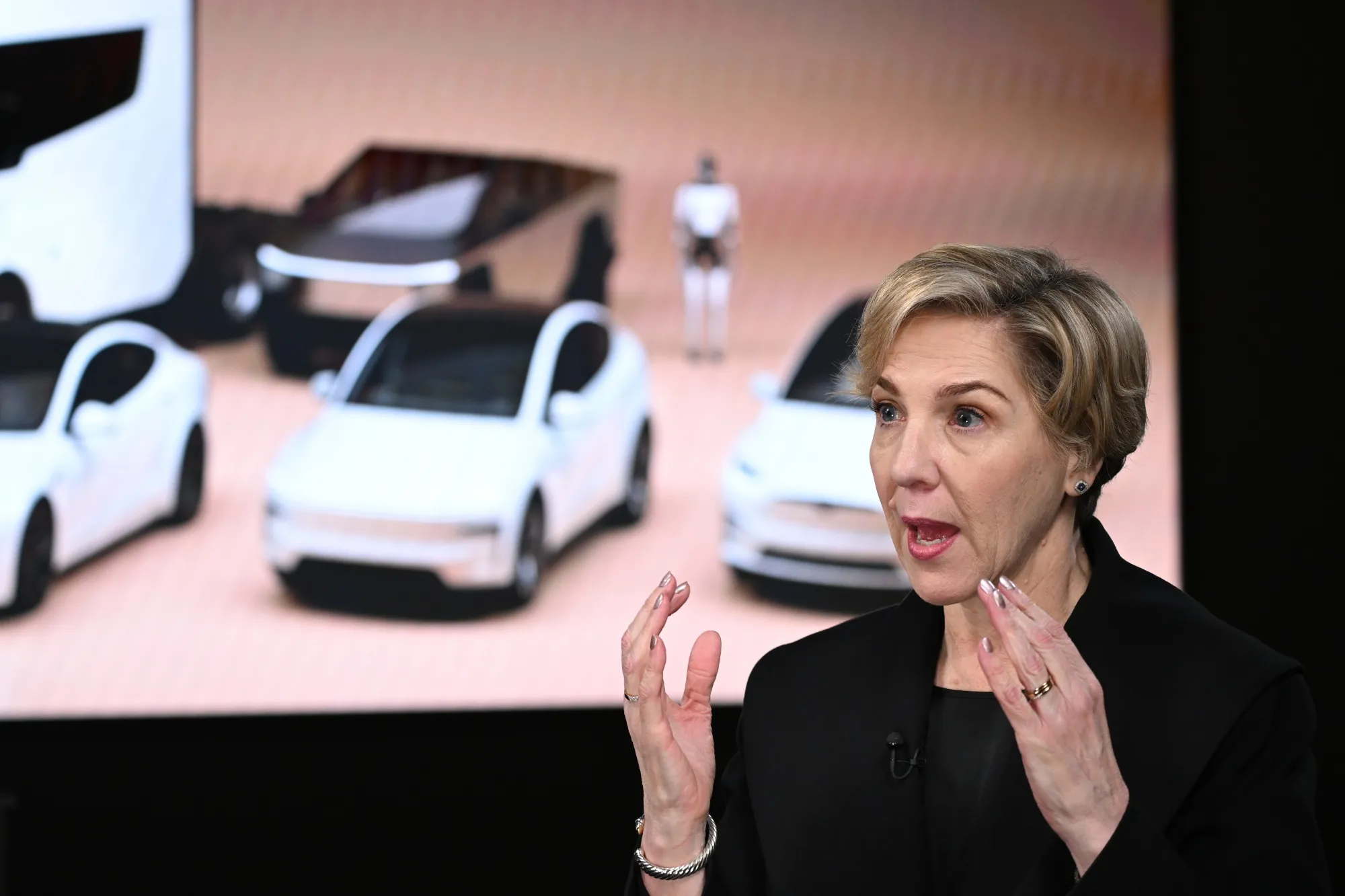 Robyn Denholm during a Bloomberg Television interview in Palo Alto, California on Sept. 12.