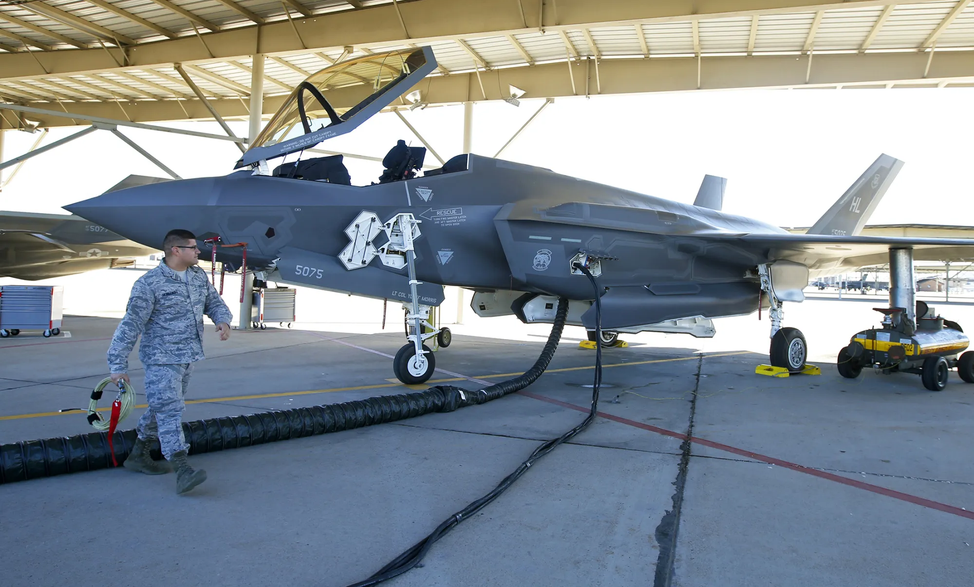A Lockheed Martin F-35A jet
