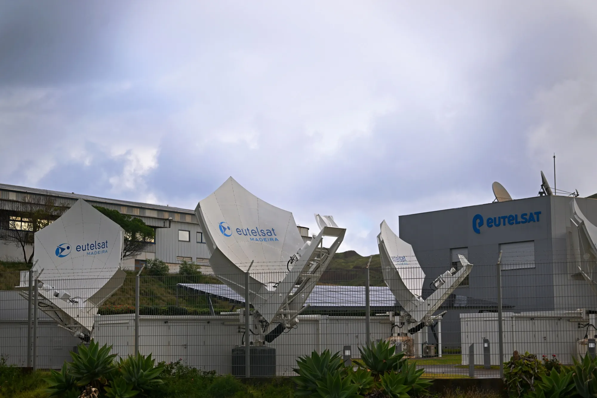 Satellites at the Eutelsat&nbsp;headquarters&nbsp;in Canial, Portugal.