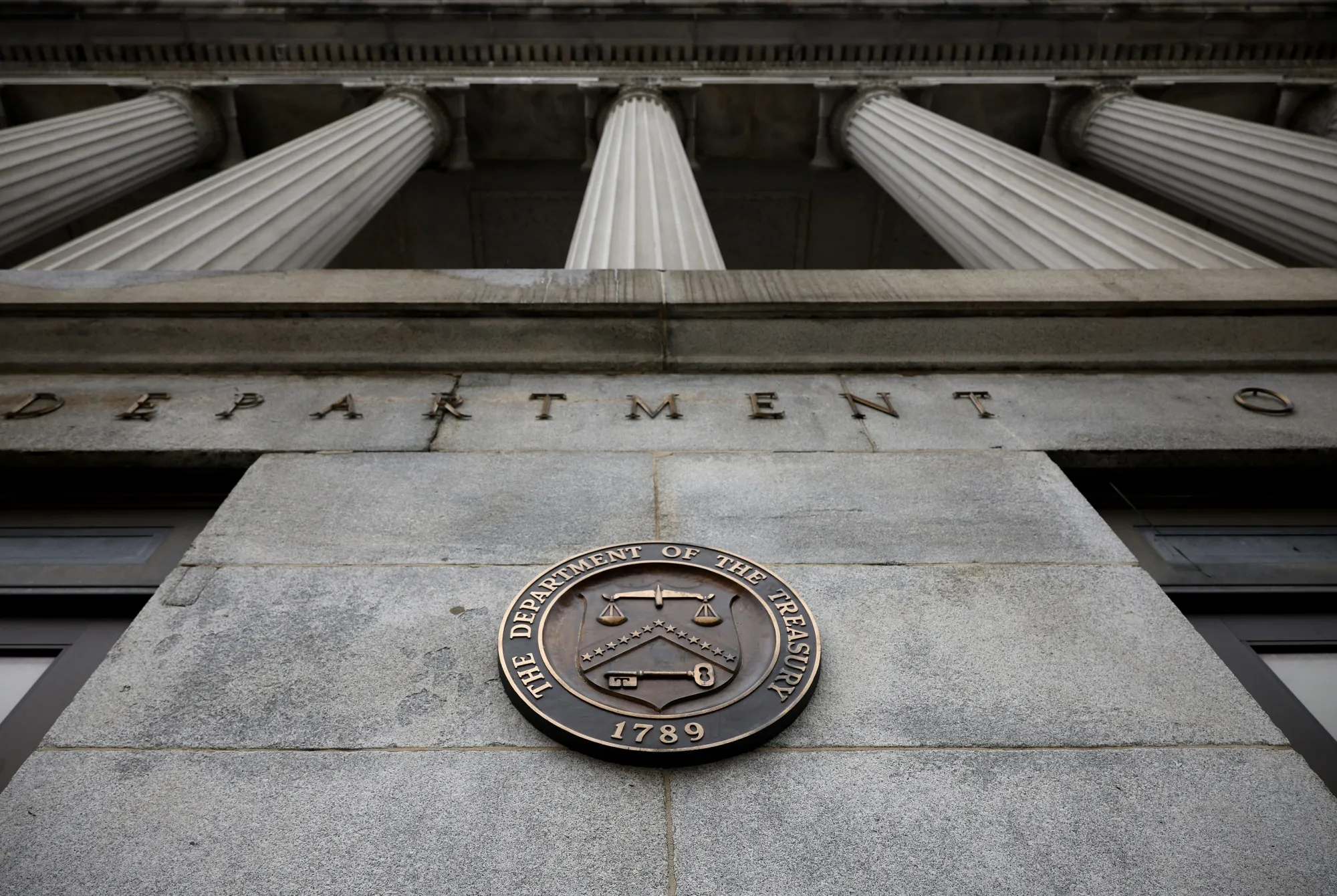 The US Department of the Treasury in Washington, DC.