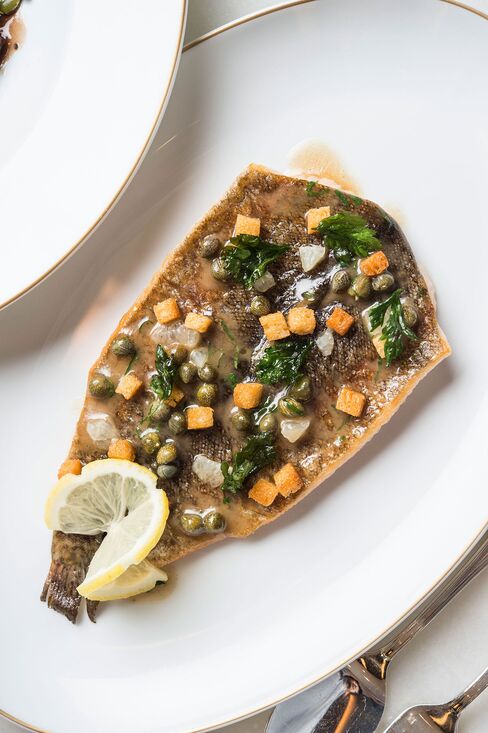 The trout with lemon and capers was essentially perfect.