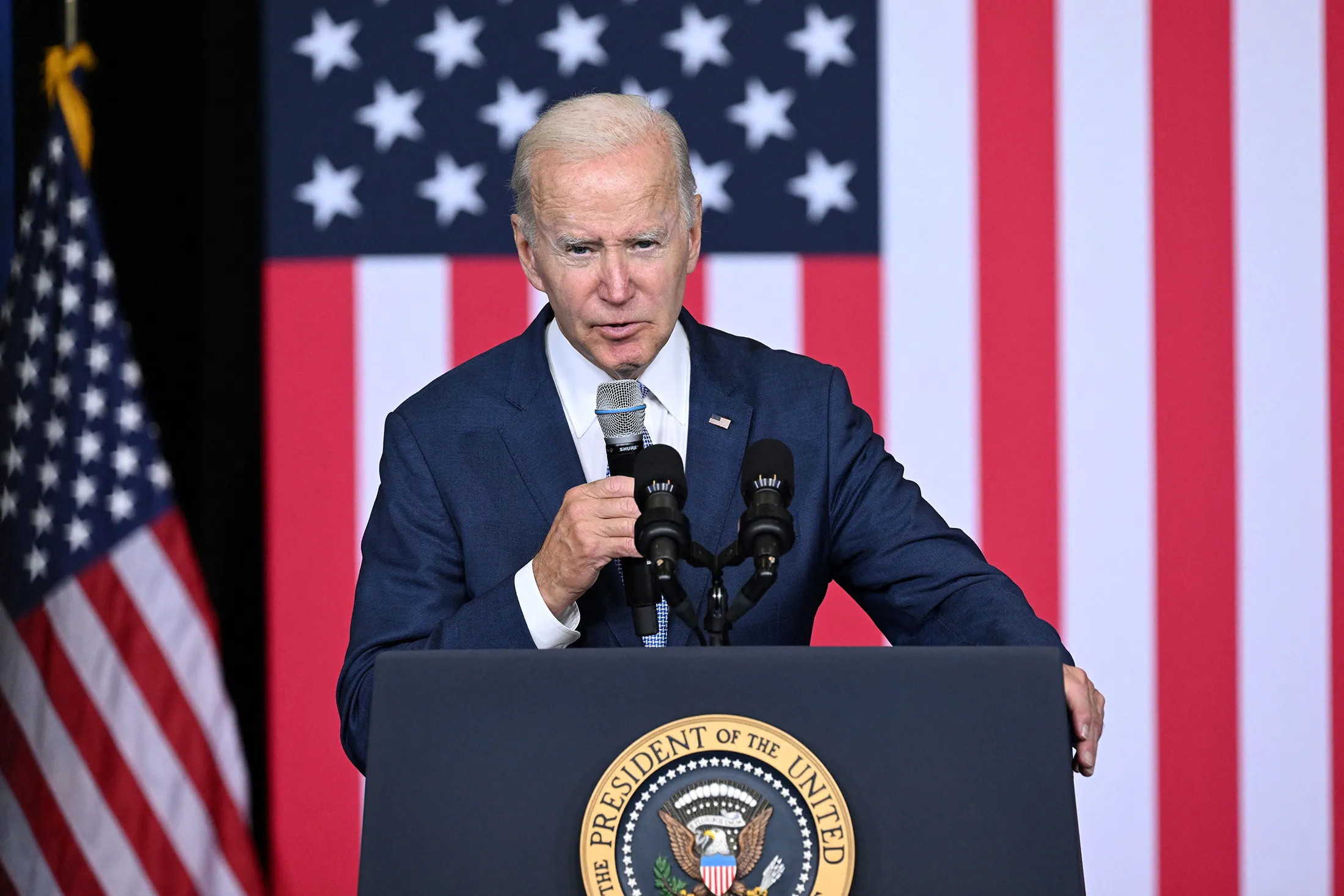 President Joe Biden speaks during an event in Portland, Oregon, on Oct. 15.