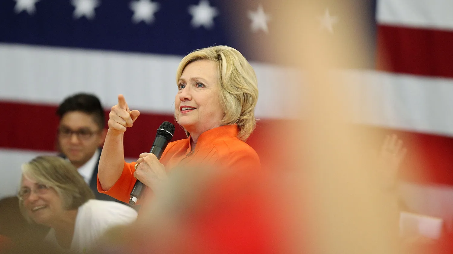 Democratic presidential candidate and former U.S. Secretary of State Hillary Clinton delivers remarks during a campaign stop at Dr. William U. Pearson Community Center on August 18, 2015 in North Las Vegas, Nevada.
