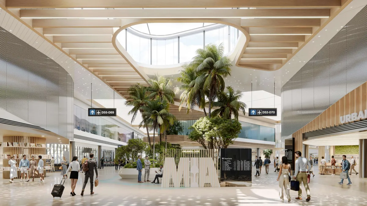 A rendering of Miami airport’s Concourse D project.