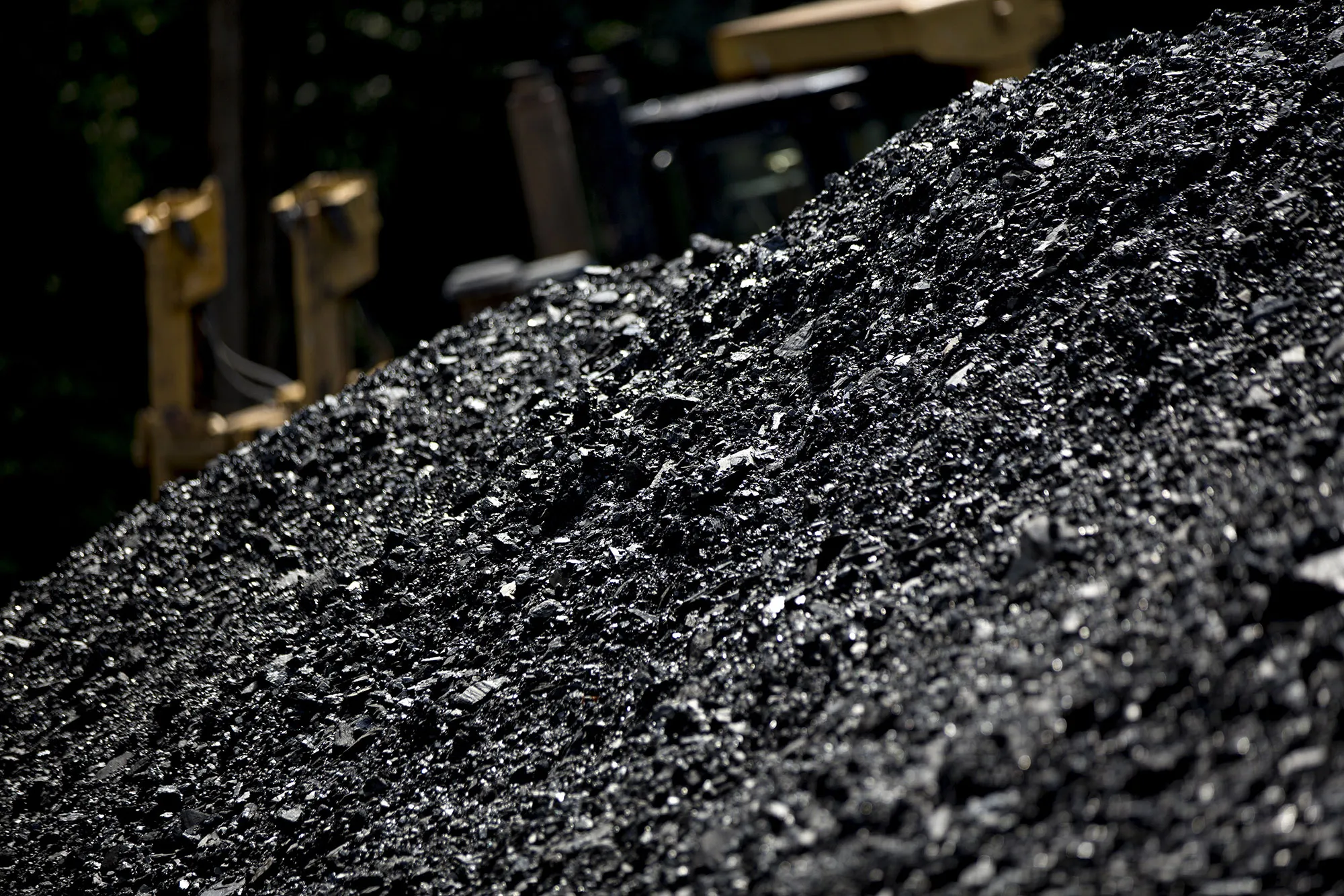 A raw coal pile&nbsp;near Wylo, West Virginia.
