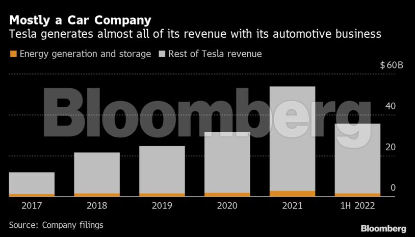 Mostly a Car Company | Tesla generates almost all of its revenue with its automotive business