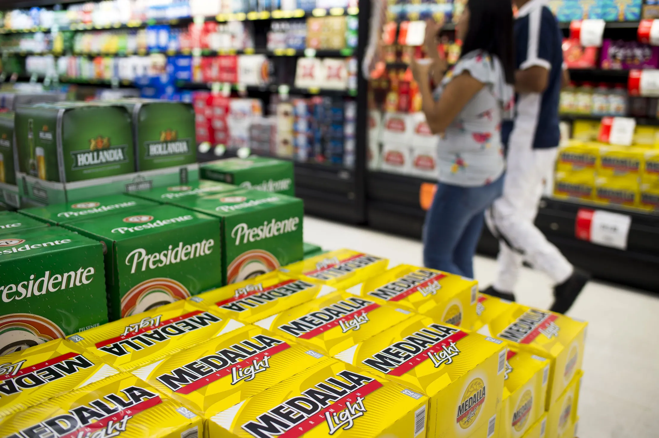 Medalla Light beer on sale at Sedano's supermarket in Orlando.