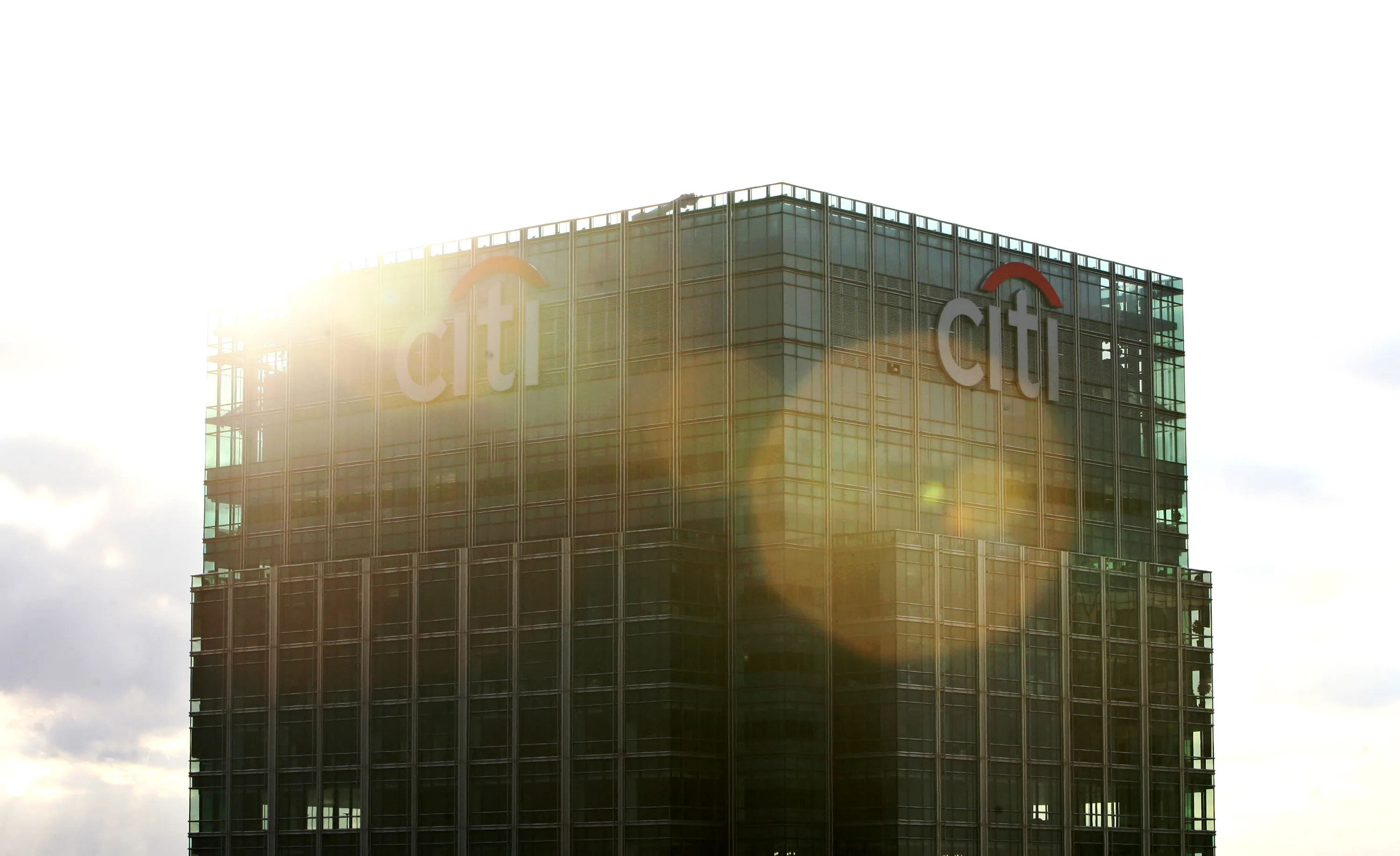 The Citigroup Inc., offices sit in the financial district of Canary Wharf in London.