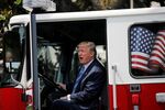 President Donald Trump, and his big red firetruck.