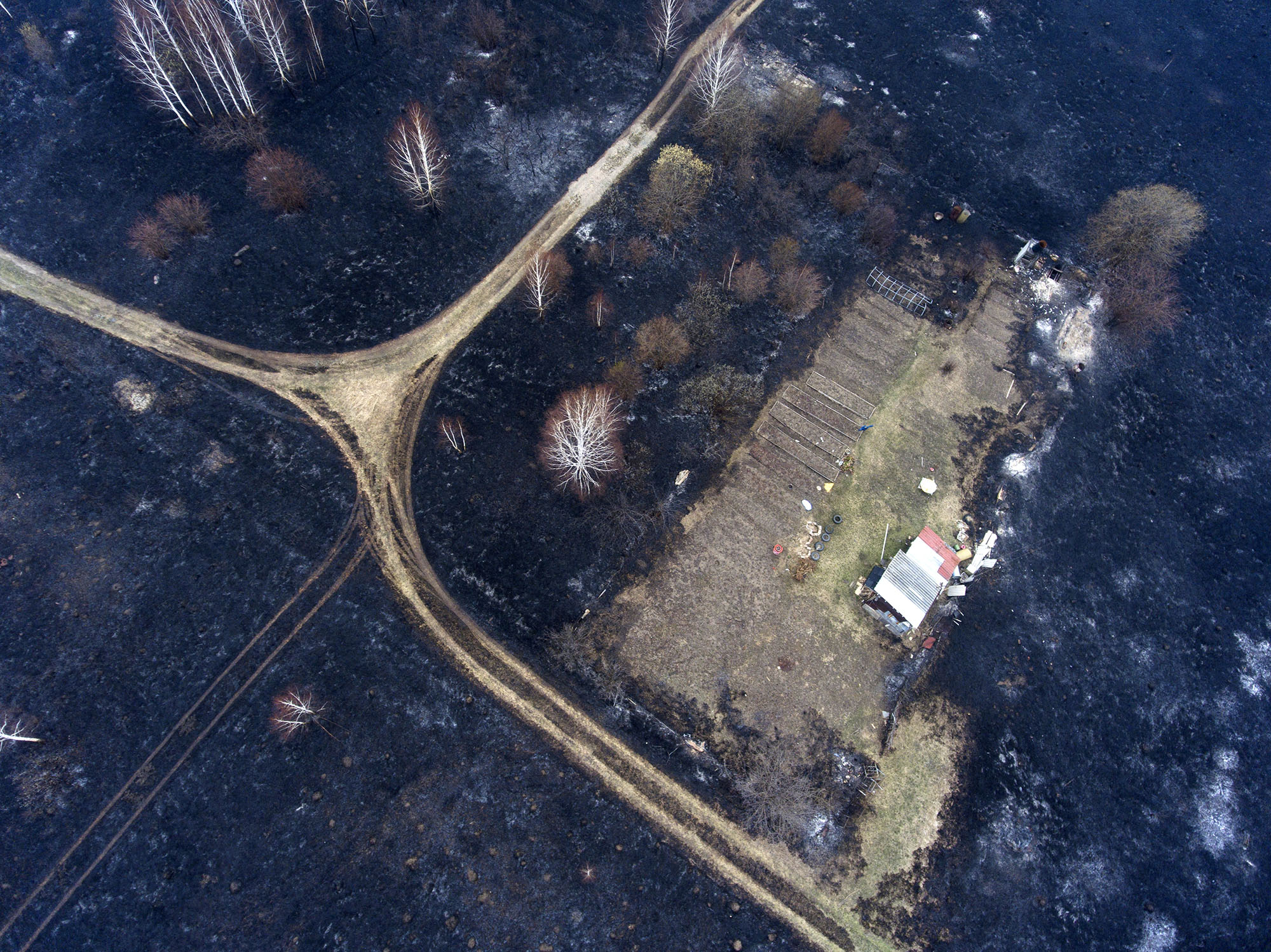 Damage&nbsp;after a fire in the Moshkovo District, Novosibirsk Region, south Siberia on April 23.&nbsp;&nbsp;