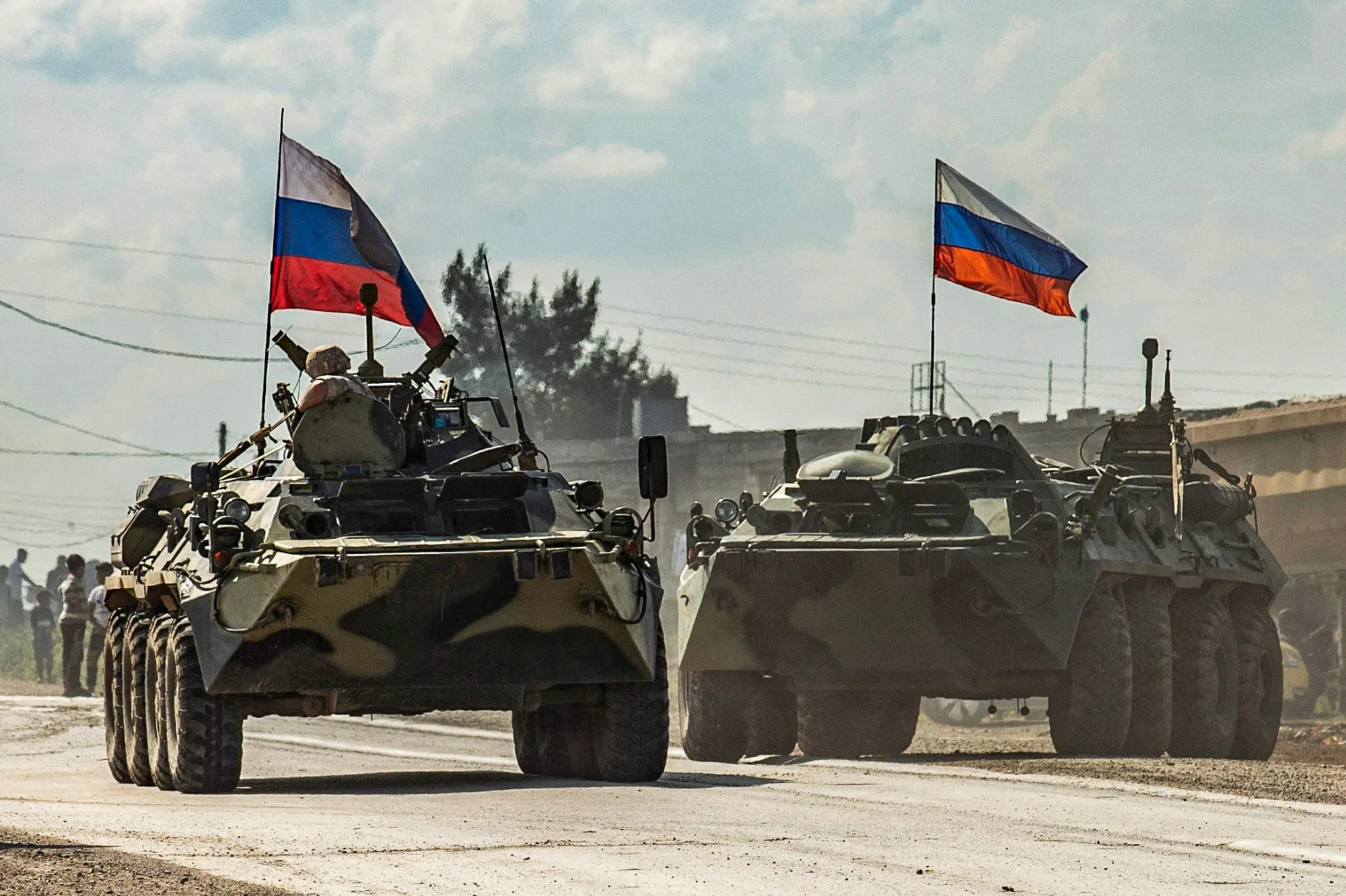 Russian armoured vehicles in Syria in 2020.
