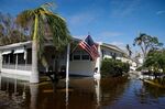 A flooded house following Hurricane Ian in Fort Myers, Florida.