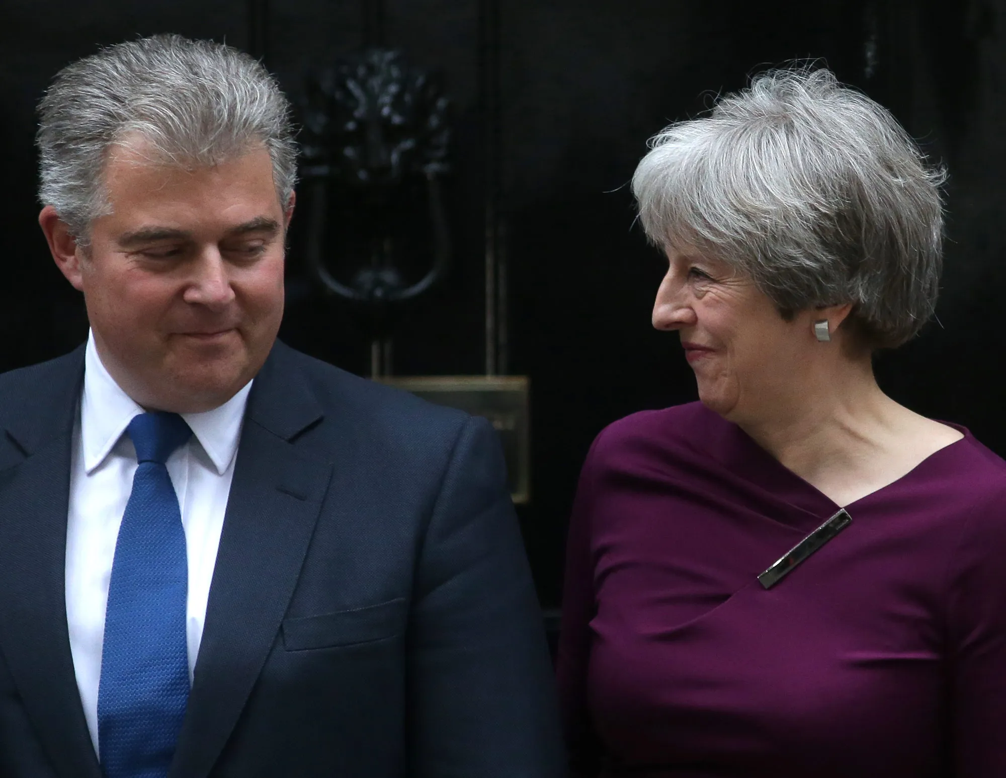 Brandon Lewis and Theresa May.