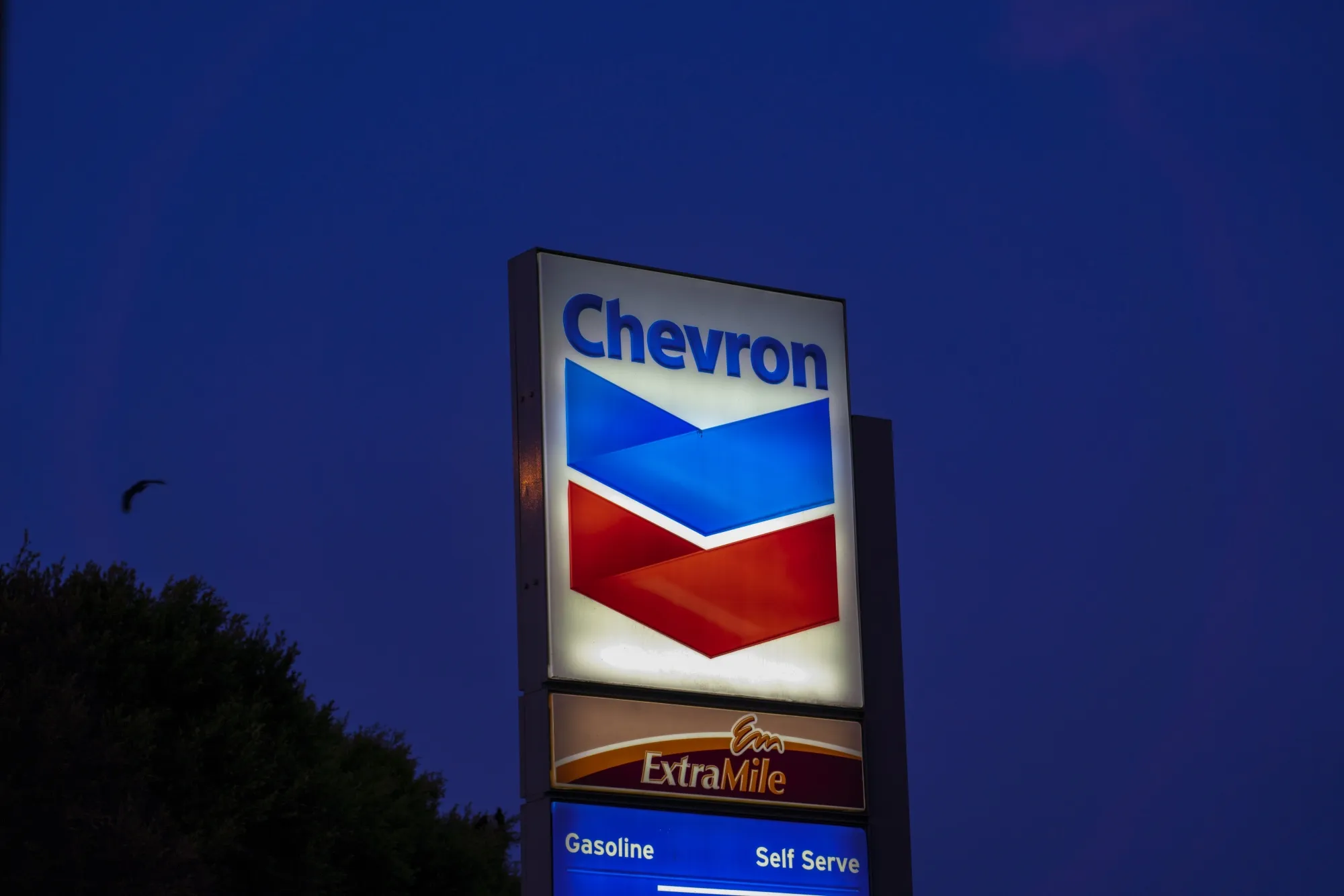 A Chevron Corp. Gas Station Ahead Of Earnings