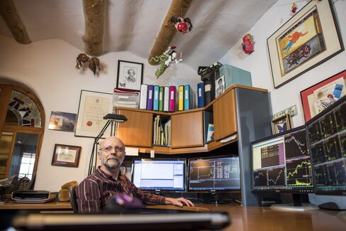 Roger Hunter in his home office.