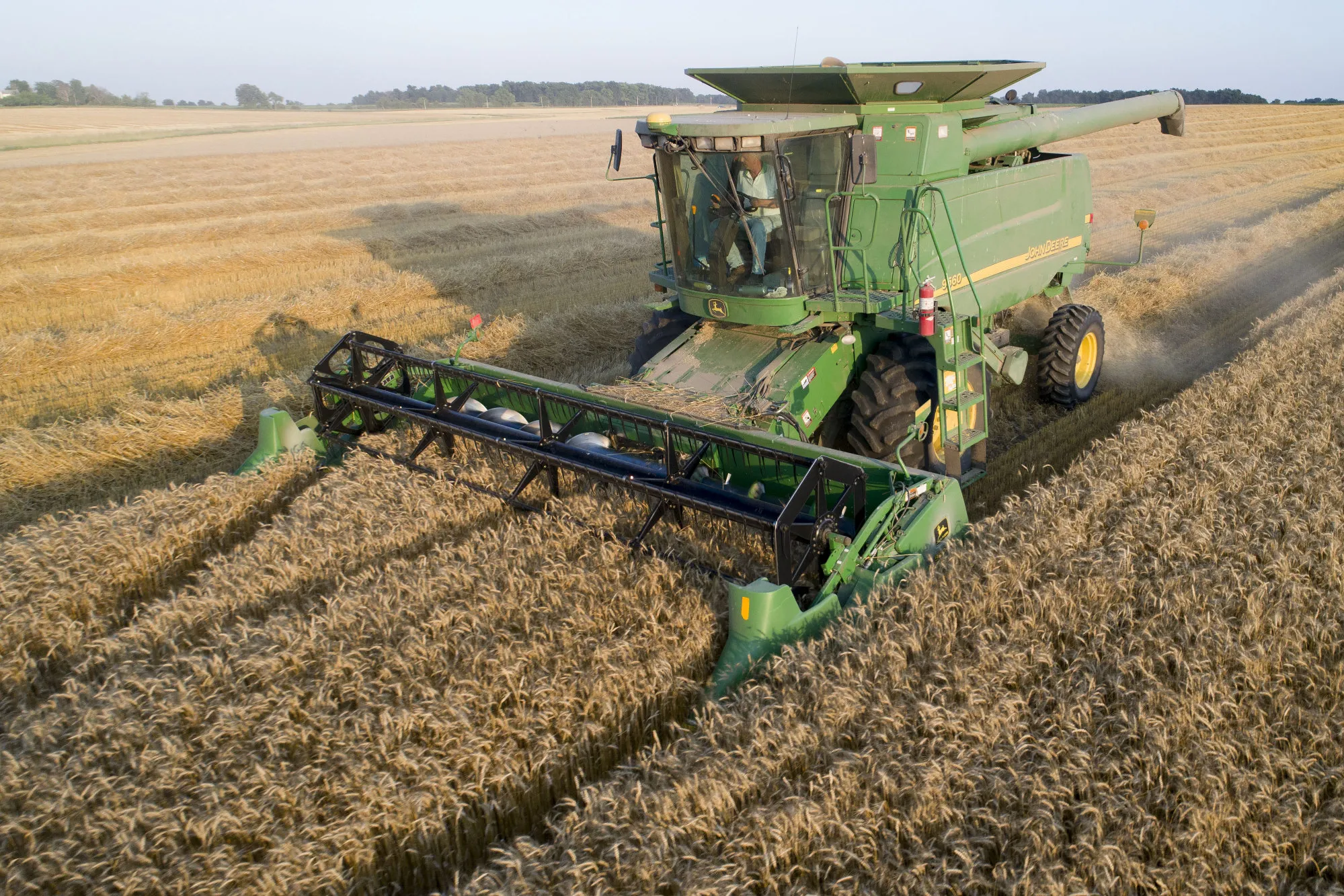 Operations During A Wheat Harvest As Crop Report Shifts 