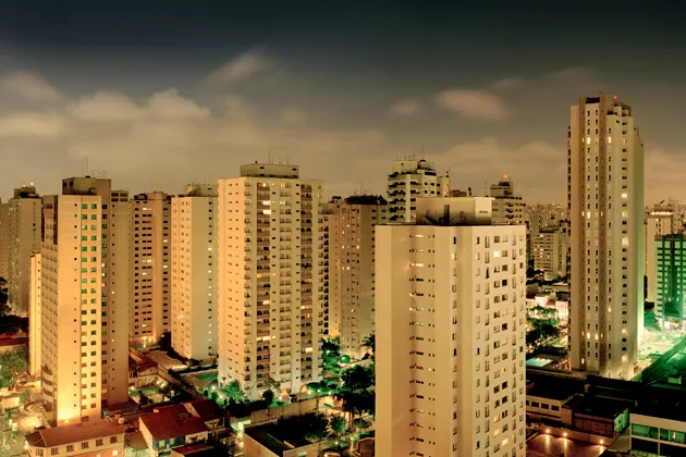 High-rise apartment buildings in Sao Paulo