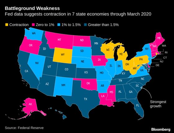 Battleground States Trump Won in 2016 Face Economic Woes Ahead