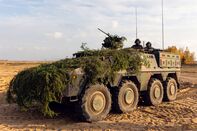 A German GTK Boxer armoured personnel carrier.