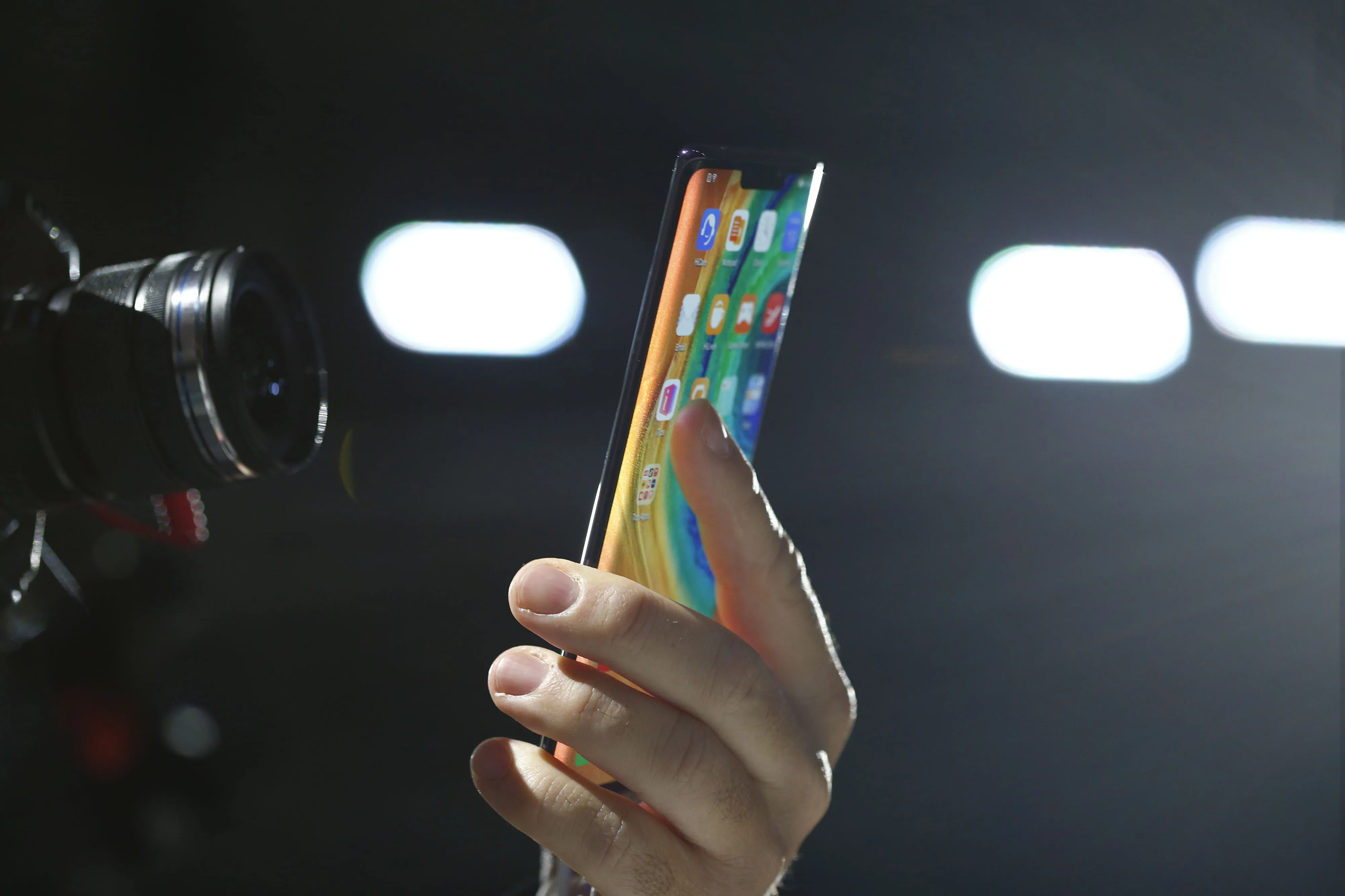 The Huawei Mate 30 smartphone.