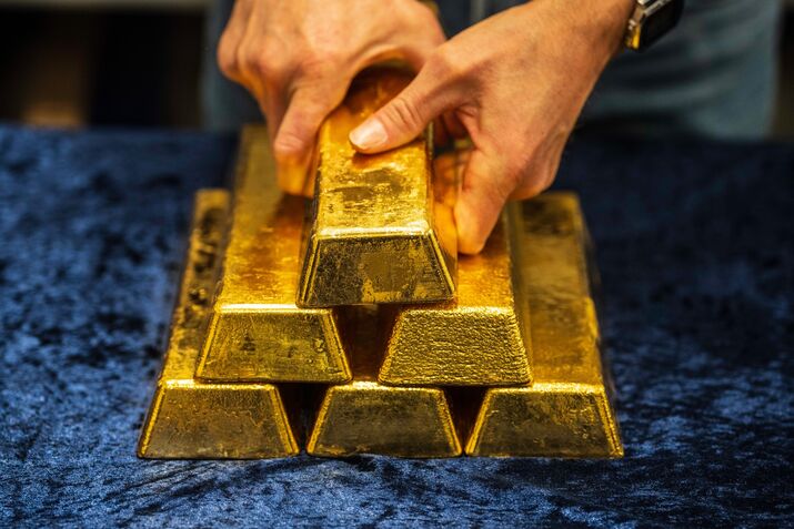 Gold Bars in The Czech National Bank's Vault