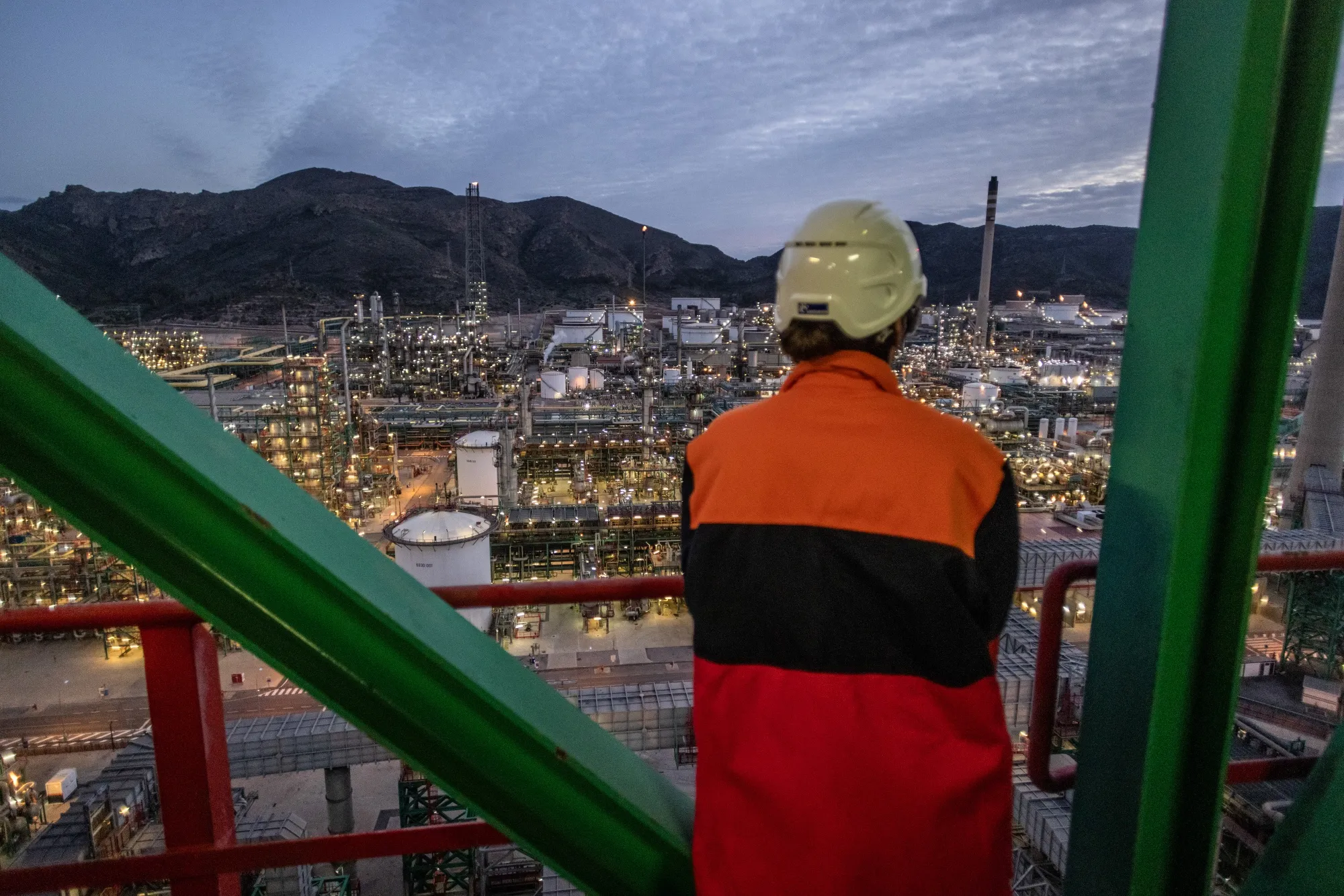 A Repsol oil refinery in Spain.