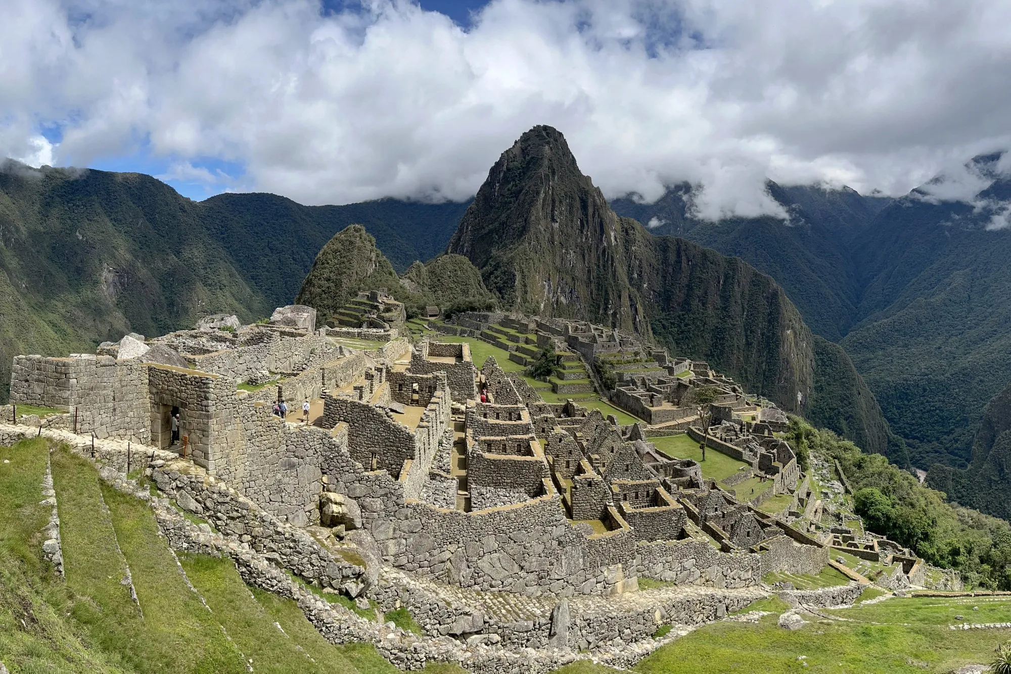 The ancient Inca ruins of Machu Picchu.
