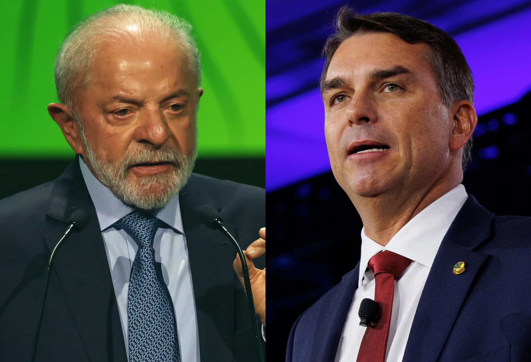 Luiz Inacio Lula da Silva and Flavio Bolsonaro